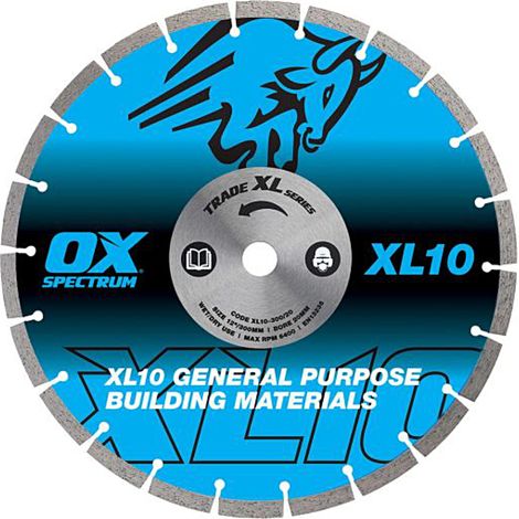Ox Trade 230mm Segmented Diamond Blade 22.23B XL10-230