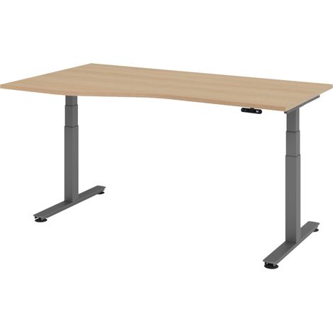 bümö Schreibtisch elektrisch XDSM Freiform: 180 x 100 cm Eiche (1/5)