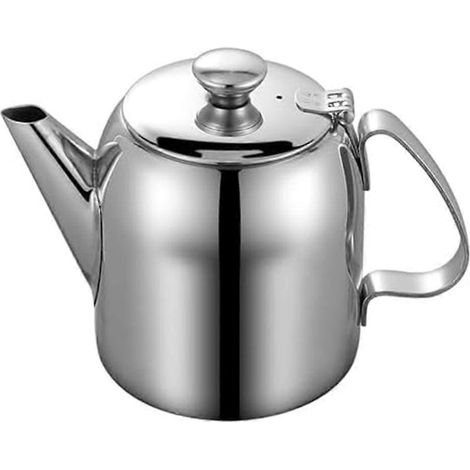 Théière en acier inoxydable de 590 ml (20 oz), étanche, bec court et droit, pichet à eau froide, cafetière, théière. (1/5)