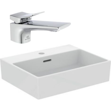 IDEAL STANDARD Pack lavabo extra sobre encimera + mezclador cromo Conca