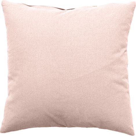 Coussin déhoussable uni en coton Vieux rose 60x60 cm