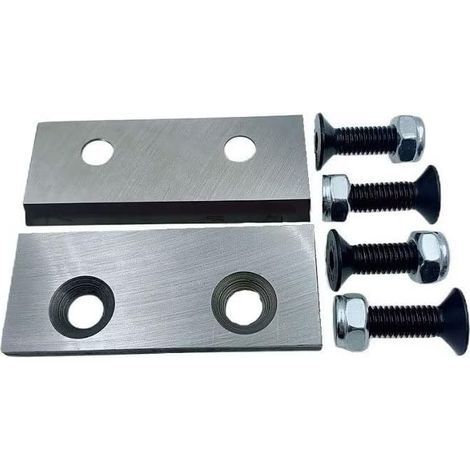 Jwn Lot de 2 lames tranchantes et 4 écrous M8 pour broyeur de bois (1/4)