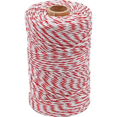 Clôture électrique Polywire 200 m Turbo Wire pour Longues clôtures Portables 6 brins en Acier Inoxydable pour Une conductivité fiable et Une résistance à la Rouille Diam 2 mm (Rouge + Blanc) (1/5)