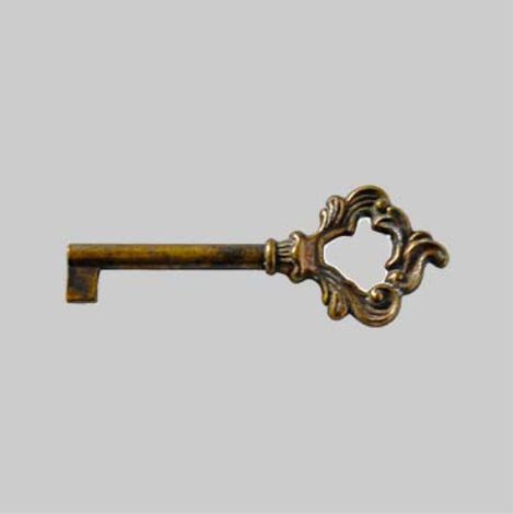 Chiave per mobili '7009' 31x81 mm - patinato antico GIUSTI (1/2)