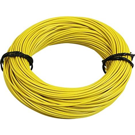 Rouleau de 5 mètres fil électrique 1mm² cuivre jaune câble souple faisceau