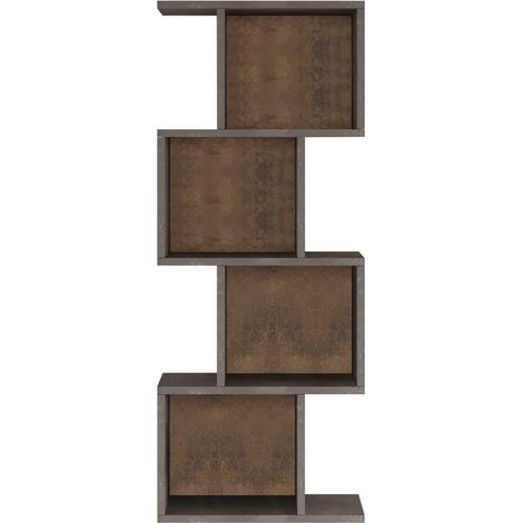 Wandregal Rebecca Mobili Halleria 125x50x25 Spanplatte Betongrau Modern