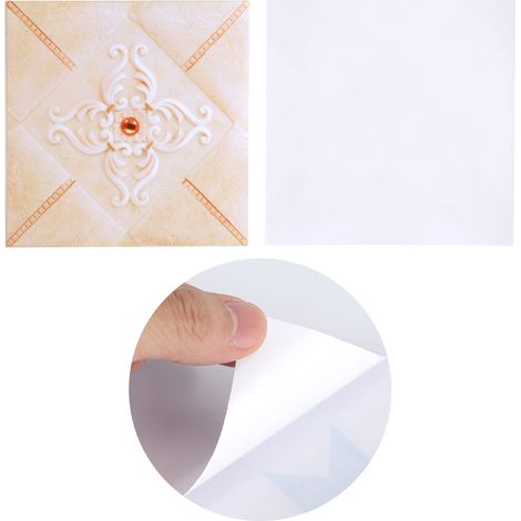 10 selbstklebende PVC-Fliesen-Boden- und Wandaufkleber, 3D-Aufkleber, Heimdekoration, 12 cm x 12 cm 2 (1/5)