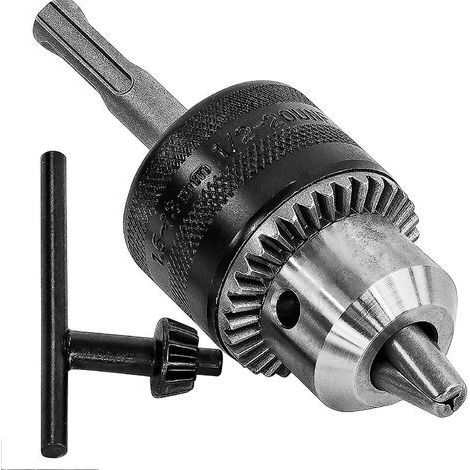 Mandrin de perçage 1,5-1,3 mm 1/2-20 UNF avec adaptateur SDS Plus et clé de mandrin incluse (1/5)