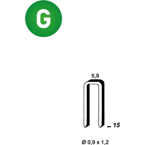 7 800 Agrafes Es-15 - Galvanisées - 5.9x15x0.9x1.2 mm - D-Work