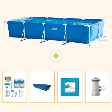 Intex Piscine Tubulaire Rectangulaire - 450x220x84 cm - 5-pièces S66 (1/5)