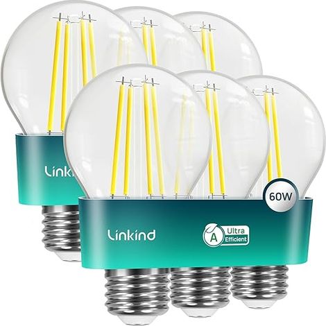 Ampoule LED E27 3,8W 60W 2700K Blanc Chaud Filament A60 806 lm Angle 320° Verre Transparent (1/5)