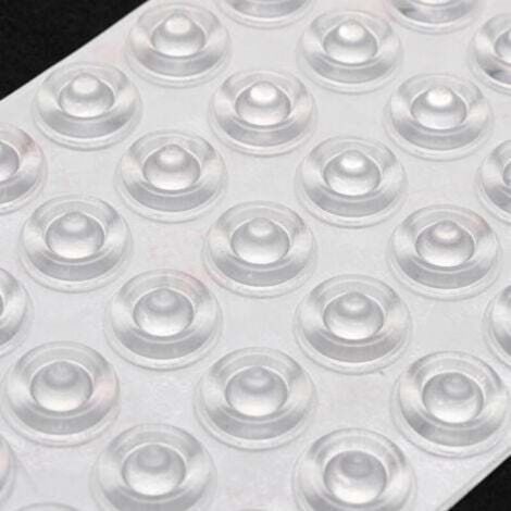 50Pcs Patin Protection Transparent, Auto-AdhéSif Patin Silicone Doux Sans Trace Transparente AdhéSifs ButéEs Amortisseur de Porte Butoir Silicone Transparent pour Boutons de Porte (1/4)