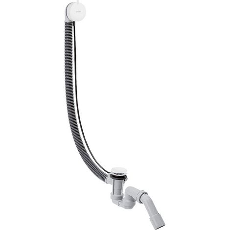 Ensemble de vidage/raccordement AXOR FLEXAPLUS S avec kit prêt à l'emploi, pour baignoires spéciales, blanc mat