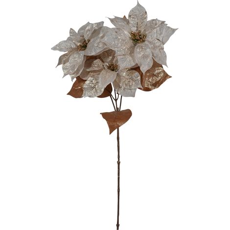 ARPIMEX Poinsettia Natalizia 3 Rami H 84 Cm Bianco