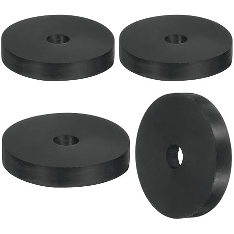 4 x Rubber Washers 60 mm OD x 12 mm ID x 10 mm Thickness Plastic Spacer Flat Anti-Vibration Round for Domestic Industrial Machines (1/2)