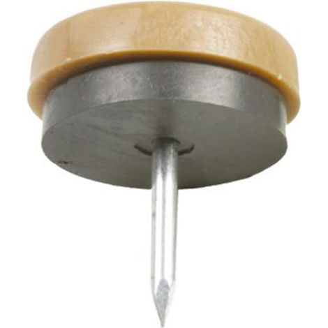 Protecteur pour Pieds en Bois Mod. 70 Ø16 mm avec Clou et Couvercle en Plastique Recommandé pour Le grès Protège Le Sol Contre Les Rayures Polypropylène Marron (1/5)