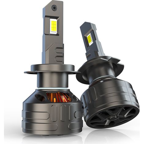 Ampoule H7 LED Voiture Anti Erreur Canbus 160W 30000LM - Chip CPS 6500K 500% Génial,Refroidissement par Tube de Cuivre épais,2 pièces (1/5)