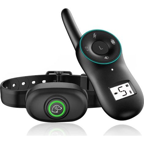 Collier électrique pour chien avec télécommande — Collier de dressage rechargeable, portée de 1200 pieds, 3 modes de dressage : Bip, Vibration et Stimulation sécurisée — Étanchéité IPX7 (1/5)
