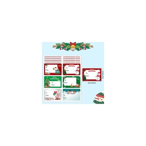 50 adesivi "Buon Natale" per giocattoli per bambini e decorazioni natalizie - Crezuo