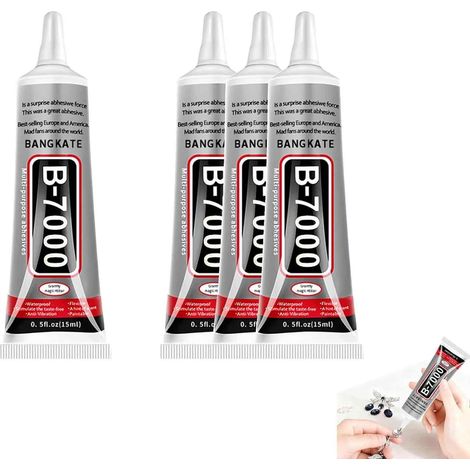Colle Artisanale Transparente - Formule Haute Viscosité 15ml - Pour Bijoux Strass Tissu Métal Verre - Lot De 4 Tubes (1/5)