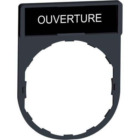 Harmony - porte-étiquette 30x40 + étiquette 'OUVERTURE' 8x27 - blanc/noir (ZBY2113) (1/6)