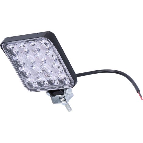 Lumière de travail LED 16 ampoules 48W IP68 étanche carrée universelle pour auto moto tuning (1/5)