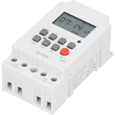Minuterie électronique 7 jours affichage numérique – Programmation horaire éclairage – Pour domotique et maison connectée (1/5)