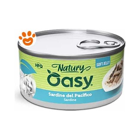 Oasy Cat Natury Soft Jelly Sardine del Pacifico - Lattina 85 Gr -