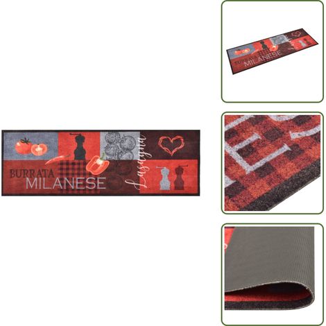 Tapis de cuisine lavable Tomates 60x300 cm - Tapis De Cuisine - Tapis Absorbant - Tapis Décoratif - Tapis Entrée - Tapis Salle À Manger