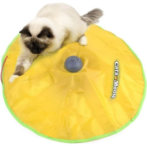 Juguete automático para gatos, interactivo, giratorio, para atrapar ratones en movimiento. (1/5)