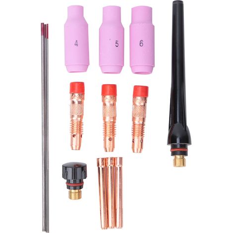 Kit de soudage TIG 14 pièces AK2 : douilles, buses, capuchons tungstène 040in3/32in pour torche 17/18/26 (1/5)