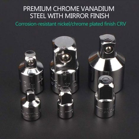 Lot d'adaptateurs de douilles à impact - 6 adaptateurs réducteurs pour convertisseurs de douilles 1/4", 3/8", 1/2", 3/4"-JUSCH (1/4)