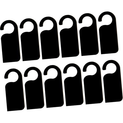 12 pièces Lot de Plaques Porte Bois Double Face Panneaux Suspendus Créatifs pour Maison Bureau Décoration Accueillante (1/5)