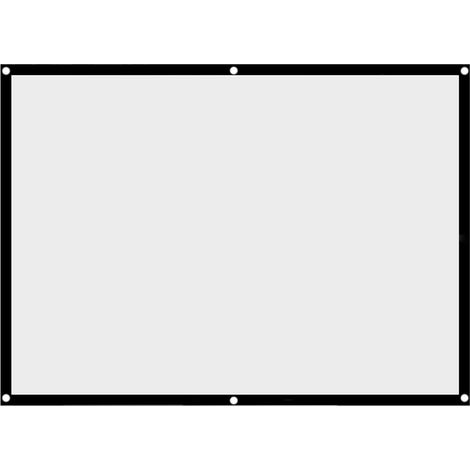 Écran de Projecteur, Écran de Projection Portable Pliable Rideau de Projecteur Anti-Culture 4: 3 pour Le Cinéma de Camping en Plein Air Cinéma (100 Pouces) (1/5)