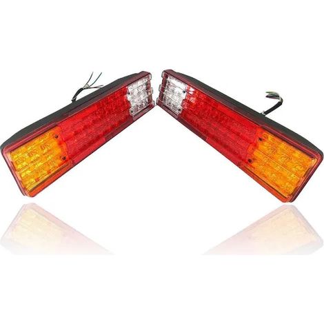 Set mit 2 LED-Rücklichtern 24 V - 420 mm x 110 mm x 75 mm - geeignet für Bus, Lkw, Sattelzug und Anhänger