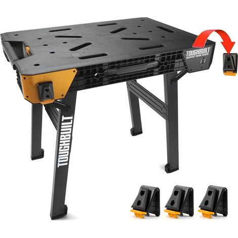 Toughbuilt Quickset Work Bench Table X4 ClipTech Hubs 1000lb Capacity TB-WB700 (1/4)