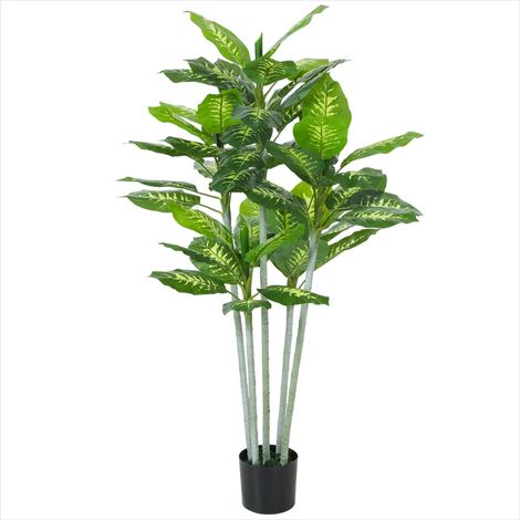Plante artificielle Grande Calathea 150 cm avec pot en ciment PE (1/5)