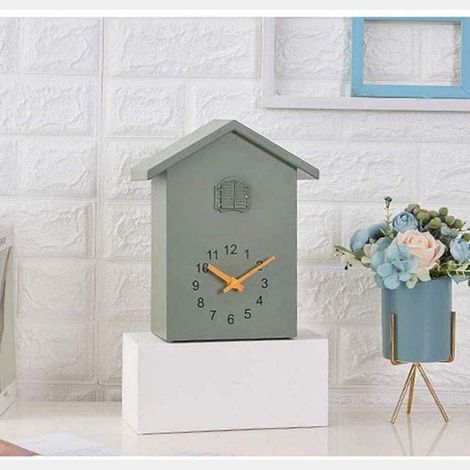 1 Horloge Coucou, Matériau ABS, Chiffres Clairs, Son Naturel, Capteur Lumière, Pour Salon Chambre Cuisine Bureau