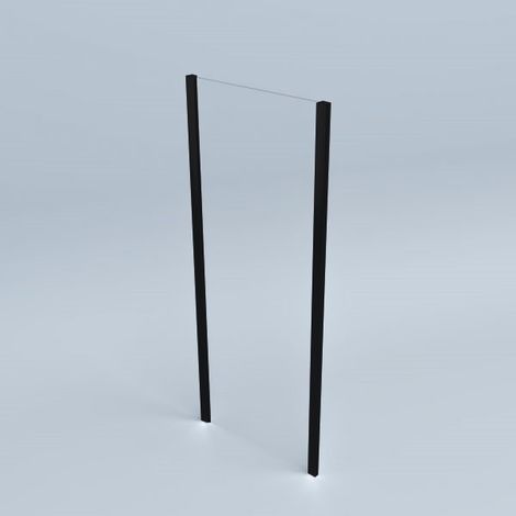 Lato fisso per box doccia 70 cm H200 cm cristallo 6mm profilo NERO OPACO SAM