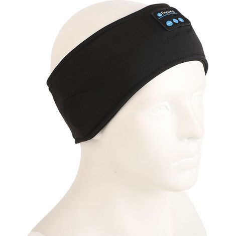 Bandeau musical portable USB pour le sport, avec écouteurs Bluetooth pour dormir, idéal pour l'exercice, le jogging, les voyages, la méditation, noir. (1/5)