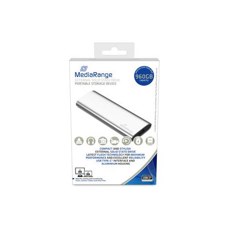 MR1103 unidad externa de estado sólido 900 GB USB Tipo C 3.2 Gen 2 (3.1 Gen 2) Plata