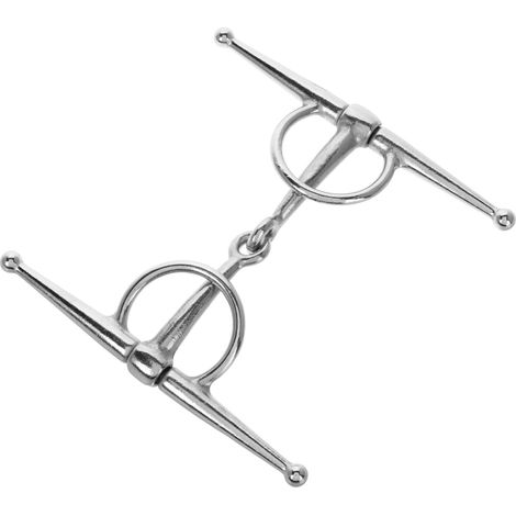 Mors D’équitation en Acier Inoxydable pour Cheval Argenté Anneau D’attache pour Remorque, Usage Écurie et Voyage, Finition Lisse, Réutilisable (1/5)
