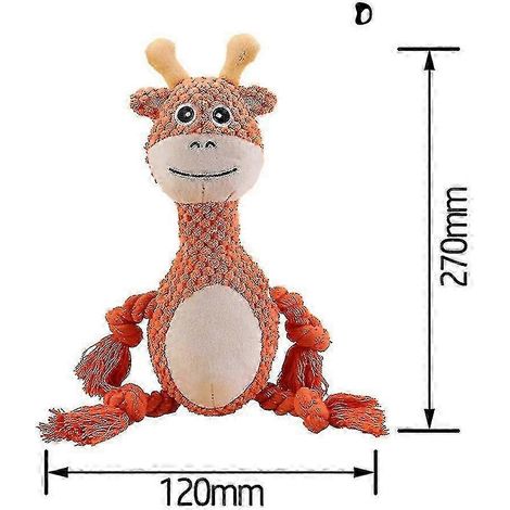 Jouet en peluche couineur pour chien, résistant aux morsures, pour chiot, utilisable en intérieur et en extérieur (Zekai) (1/5)