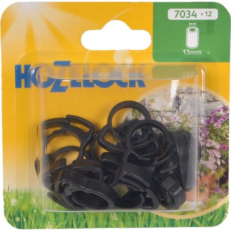 12 x Hozelock 7034 Ratchet Clamps Tube 13mm Micro Irrigation Automatic Watering