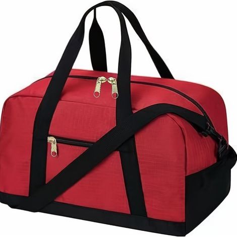 Piccola borsa da palestra da 14 pollici – Mini borsa leggera per la palestra e i viaggi – Borsa sportiva da cabina – Rossa (1/5)