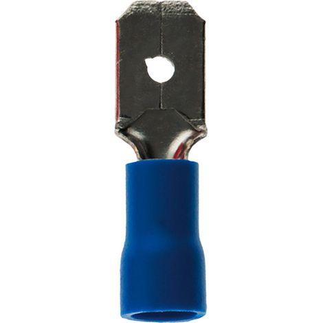 10 cosses languettes mâles Ø6,3mm - Bleu - Zenitech