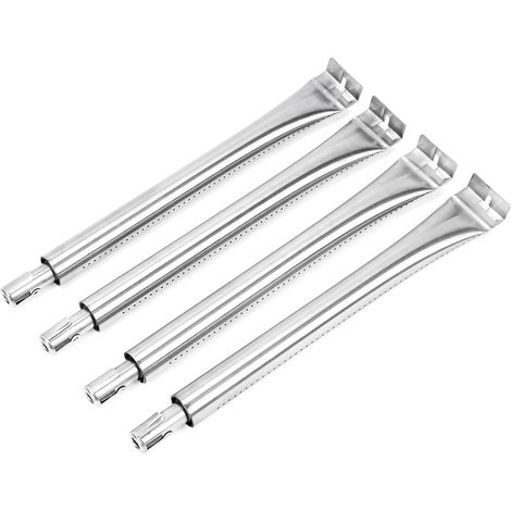18631 Lot de 4 brûleurs en acier inoxydable 40 cm pour modèles BroilKing Baron avec brûleurs tubulaires avant vers l'arrière, tuyaux de rechange pour Broil King Baron 490 340 590