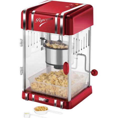 Unold Retro Macchina per Popcorn Rosso-Argento 300W (1/5)