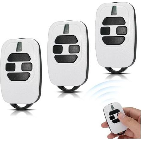 433,92 MHz Télécommande Portail, télécommande Compatible avec GTI2/4, GT2/4, Mio TR2/4, Mio TR2N/4N,Bip Portail de Garage,Blanc,Lot de 3 (1/5)