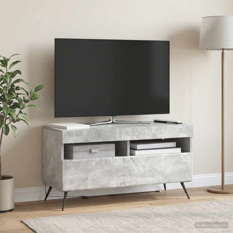 vidaXL Mueble de TV LED Gris Hormigón Madera de ingeniería (1/5)